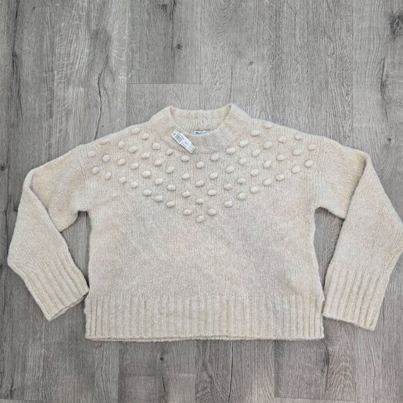 Madewell Womens Small Cozy Bobble Knit Sweater Beige - Picture 1 of 7